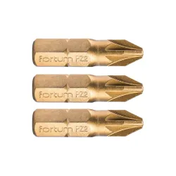 Bit készlet S2 titanium bevonattal PZ1x25mm 1/4″ 3 részes