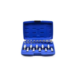 Torx dugókulcs készlet 1/2″ T20-70 E10-24 19 részes