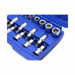 Torx dugókulcs készlet 1/2″ T20-70 E10-24 19 részes