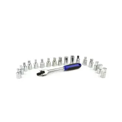 Olajleeresztő dugókulcs készlet 3/8″ 18 részes