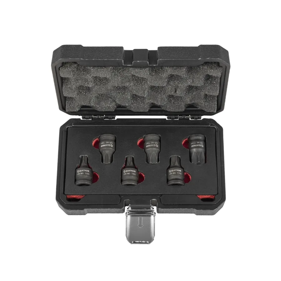 Gépi torx dugókulcs készlet 1/2″ T55-T100 6 részes
