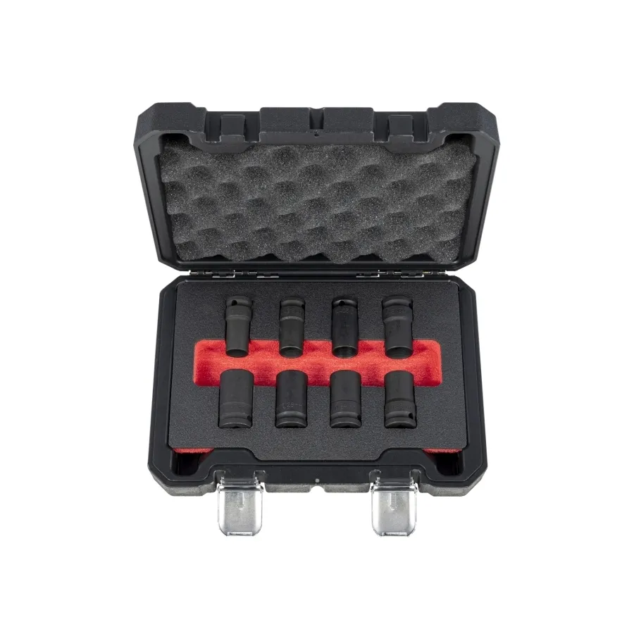 Sérült csavar és kerékőr leszedő készlet 1/2″ 8 részes