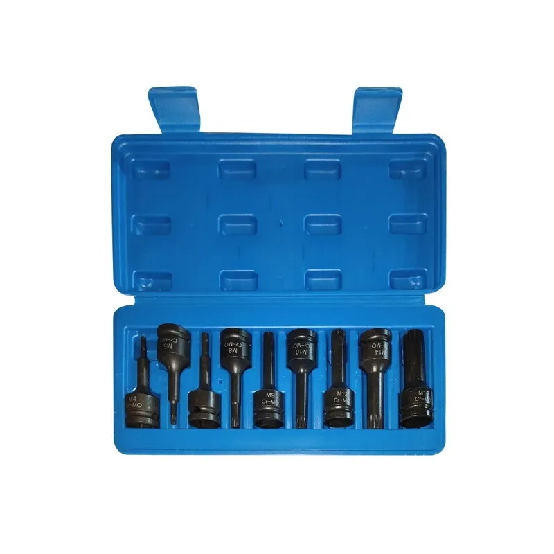 Gépi XZN bit dugókulcs készlet M4-M16 9 részes 1/2″