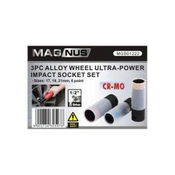 Légkulcsfej készlet alufelnihez 17, 19, 21mm 1/2″ 3 részes