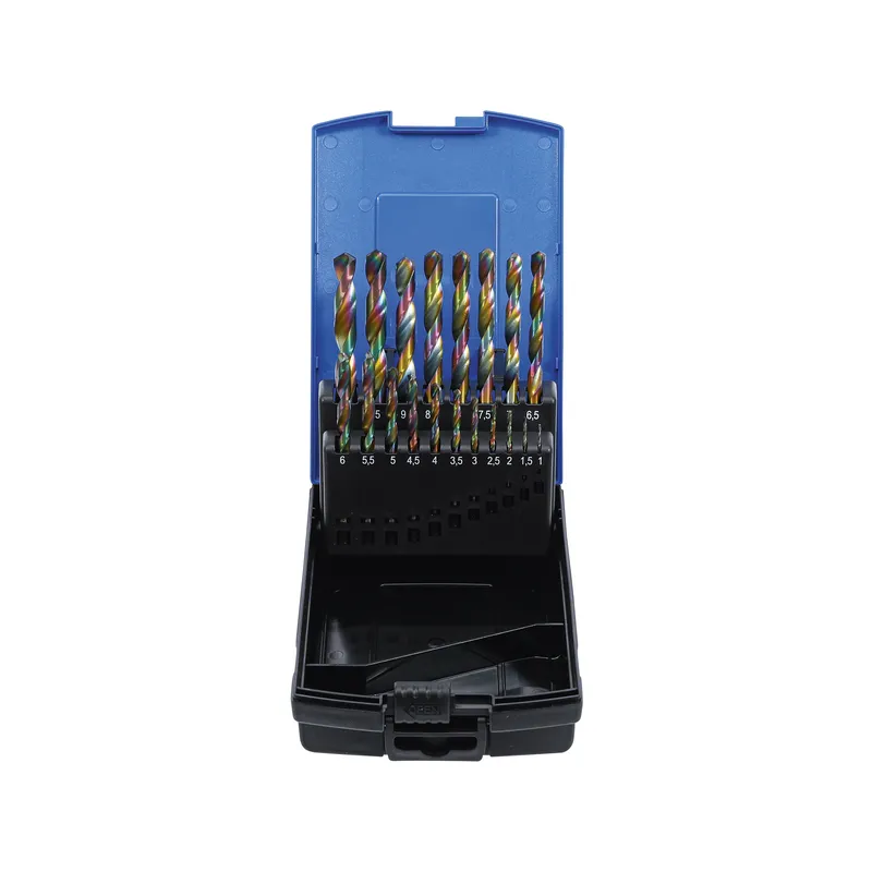 Spirálfúró készlet HSS cobalt 1-10mm 19 részes