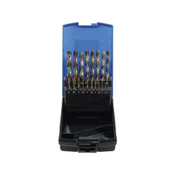 Spirálfúró készlet HSS cobalt 1-10mm 19 részes