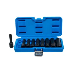 Gépi hosszú E-torx dugókulcs készlet E10-E24 1/2″ 9 részes