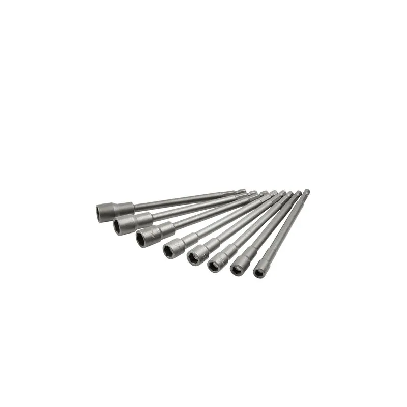 Extra hosszú dugókulcs készlet hatlapfejű befogással 6-13mm 1/4″ 8 részes