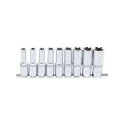 Hosszú E-torx dugókulcs készlet E10-E24 1/2″ 9 részes