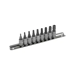 Ötágú furatos torx készlet T10-T50 1/4″ 9 részes