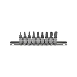Ötágú furatos torx készlet T10-T50 1/4″ 9 részes