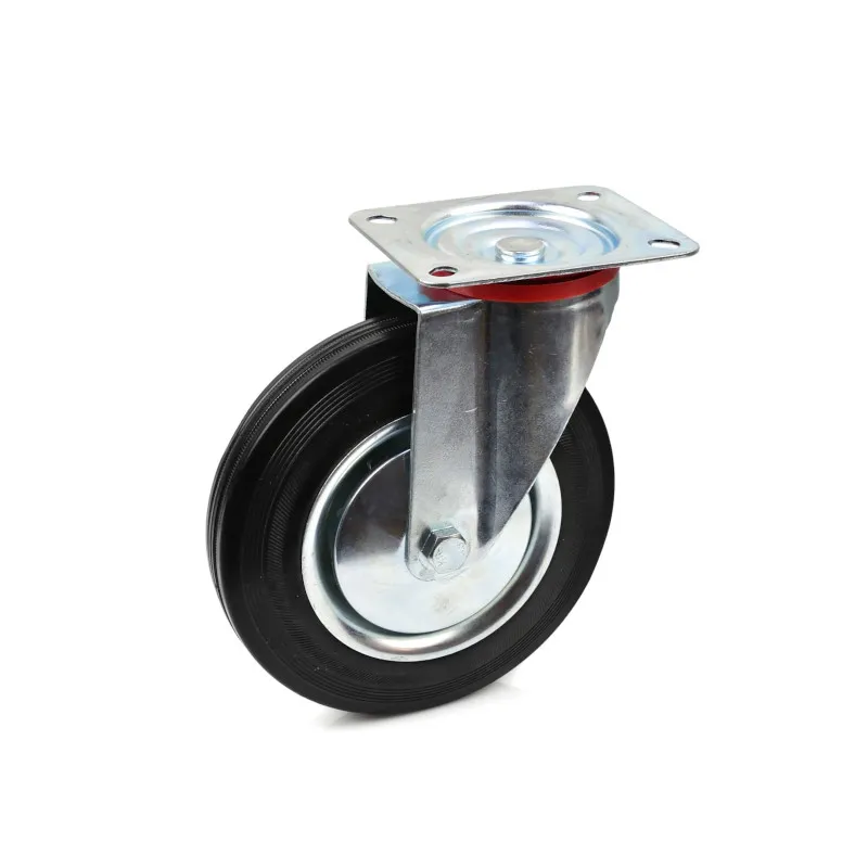 Forgó kerék acél/gumi 230kg 200mm