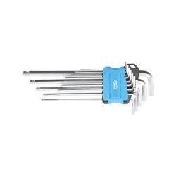 Colos imbuszkulcs készlet gömbvégű extra hosszú 0,05″-3/8″ 13 részes