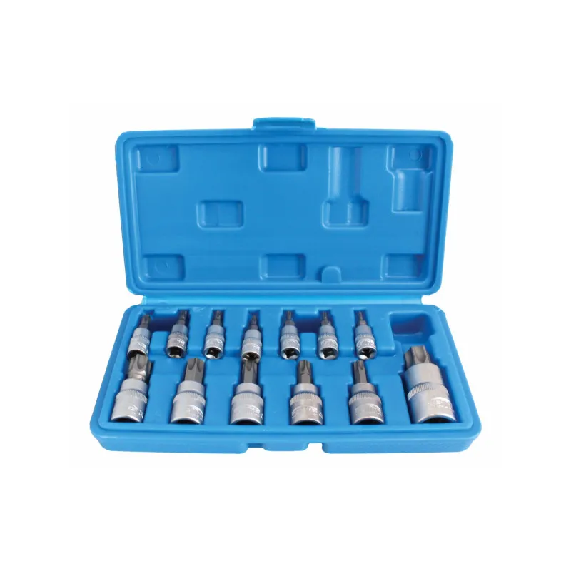 Torx bit dugókulcs készlet 1/4″, 3/8″, 1/2″ T10-T55 13 részes