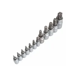 Torx plus bit dugókulcs készlet 1/4″, 3/8″, 1/2″ 12 részes
