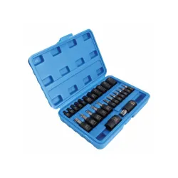 Torx bit dugókulcs és E-torx dugókulcs készlet 25 részes