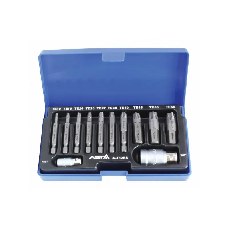 Sérült csavar kiszedő készlet torx csavarokhoz T10-T55 12 részes