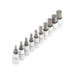 Imbusz bit dugókulcs készlet 4-19mm 1/2″ 10 részes