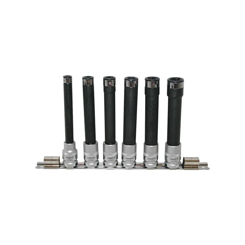 Extra hosszú E-torx dugókulcs készlet E10-E20 1/2″ 6 részes