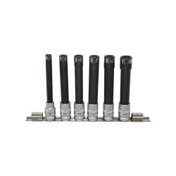 Extra hosszú E-torx dugókulcs készlet E10-E20 1/2″ 6 részes