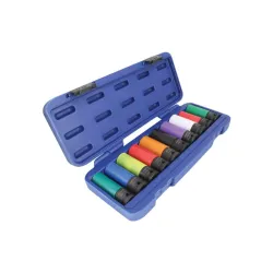 Gépi hosszú dugókulcs készlet alufelnihez 1/2″ 10 részes