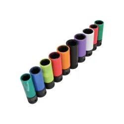 Gépi hosszú dugókulcs készlet alufelnihez 1/2″ 10 részes