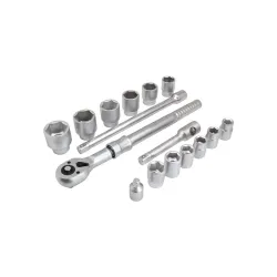 Dugókulcs készlet teleszkópos hajtókarral 19-50mm 3/4″ 16 részes
