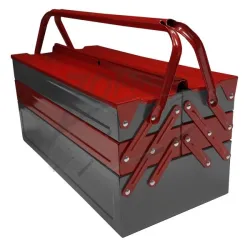 Fém szerszámos láda 530x200x200 5 rekesz