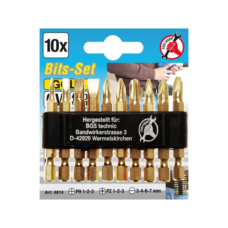 Bit készlet 1/4″ 10 részes