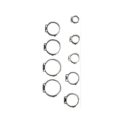 Tömlőbilincs készlet rozsdamentes Ø5,8-21mm 170 részes