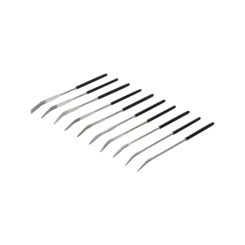 Gyémánt reszelő készlet hajlított 140x3mm 10 részes
