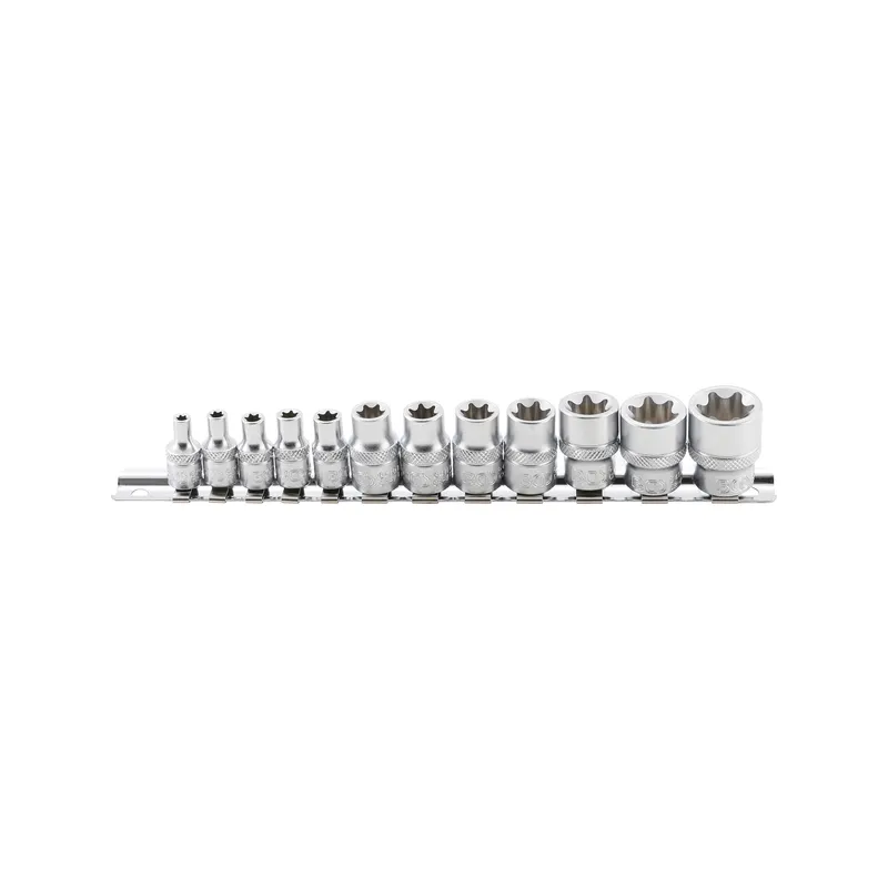 E-torx dugókulcs készlet 1/4″; 3/8″ E4-E20 12 részes