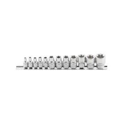 E-torx dugókulcs készlet 1/4″; 3/8″ E4-E20 12 részes
