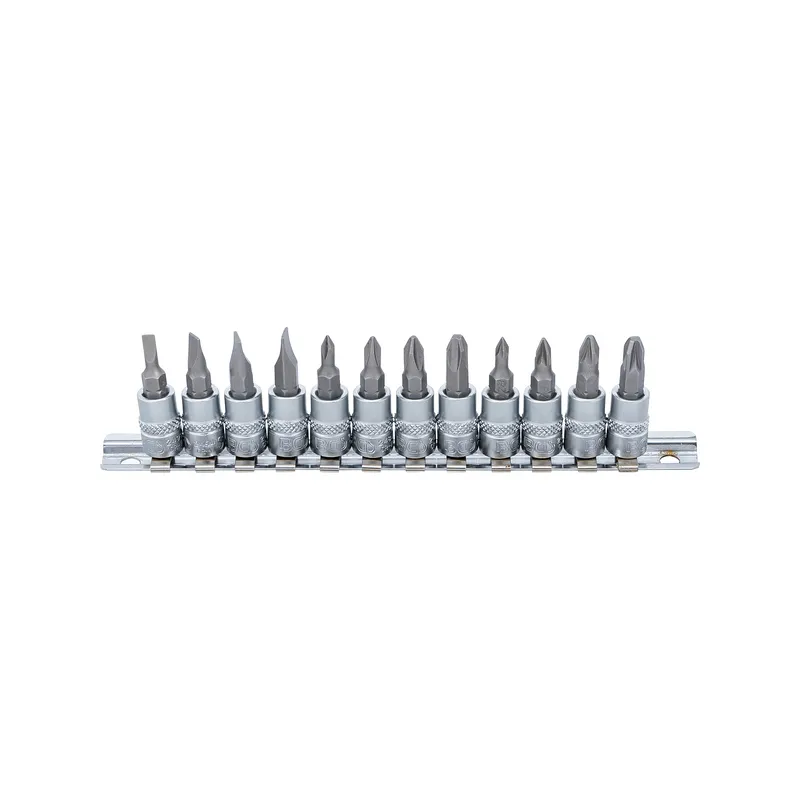 Csavarhúzó bit dugókulcs készlet 1/4″ 12 részes