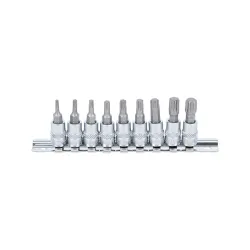 Torx bit dugókulcs készlet 1/4″ T10-T50 9 részes