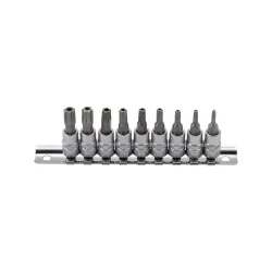 Furatos torx bit dugókulcs készlet 1/4″ T10-T50 9 részes