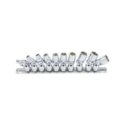 Csuklós dugókulcs készlet 1/4″ 10 részes