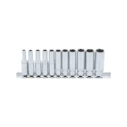 Hosszú dugókulcs készlet 1/4″ 4-13mm 11 részes