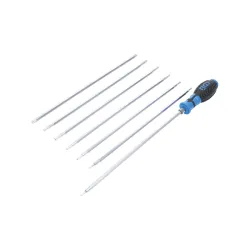 Cserélhető szárú furatos torx csavarhúzó készlet 8 részes
