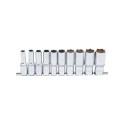 Hosszú dugókulcs készlet colos méret 1/2″ 10 részes