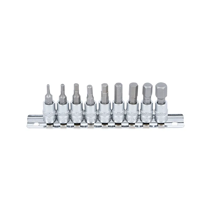 Imbusz bit dugókulcs készlet colos 1/4″ 9 részes
