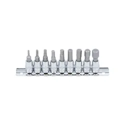 Imbusz bit dugókulcs készlet colos 1/4″ 9 részes