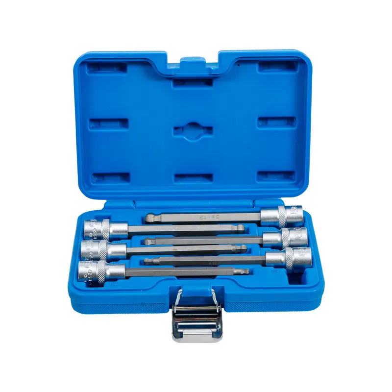 Hosszú imbusz bit dugókulcs készlet gömbvégű 5-12mm 1/2″ 6 részes