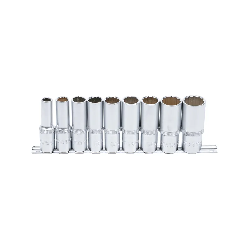 Hosszú dugókulcs készlet 12 szögű 1/2″ 10-24mm 9 részes