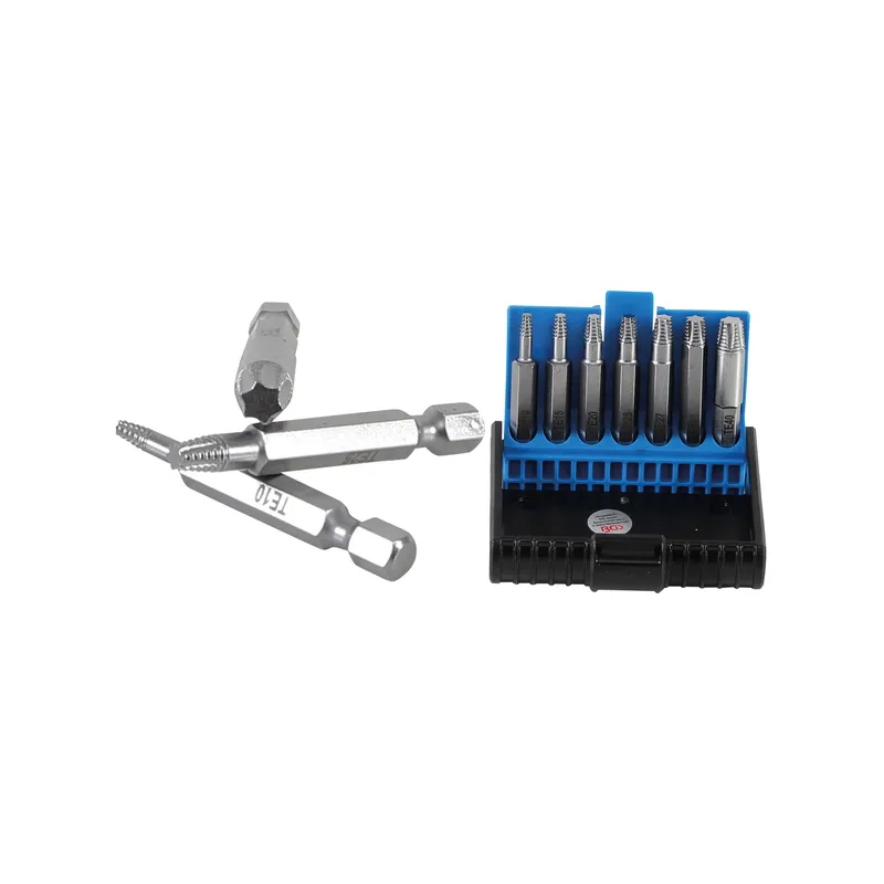 Sérült csavar kiszedő készlet torx csavarokhoz T10-T40 7 részes