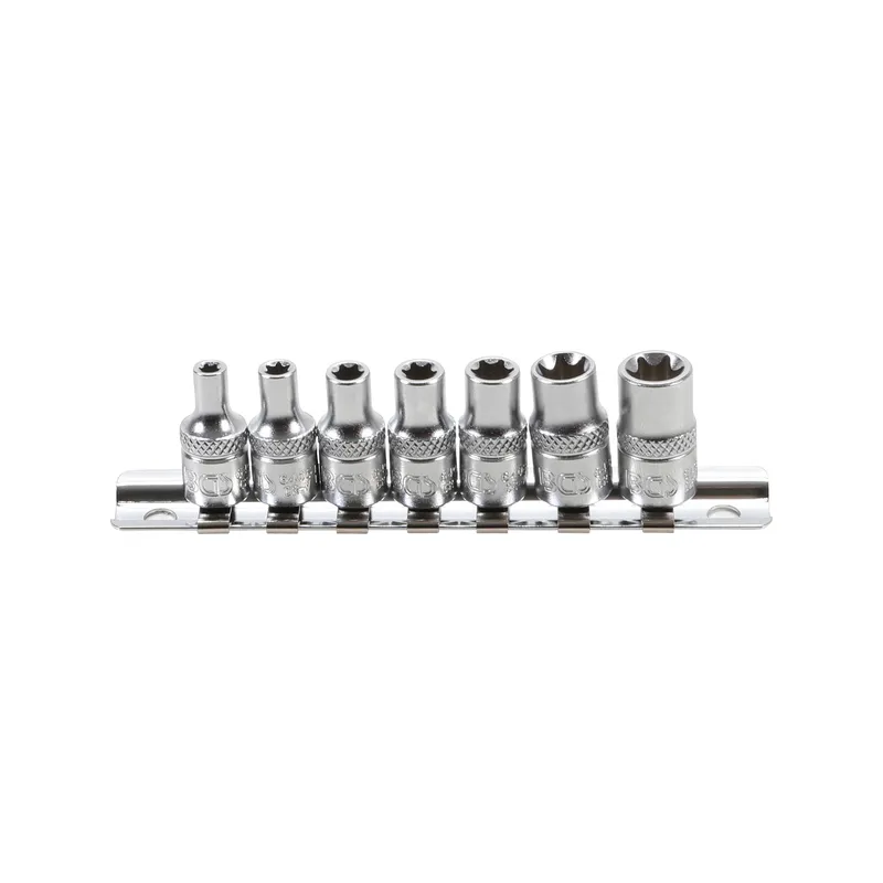 E-torx dugókulcs készlet E4-E11 1/4″ 7 részes