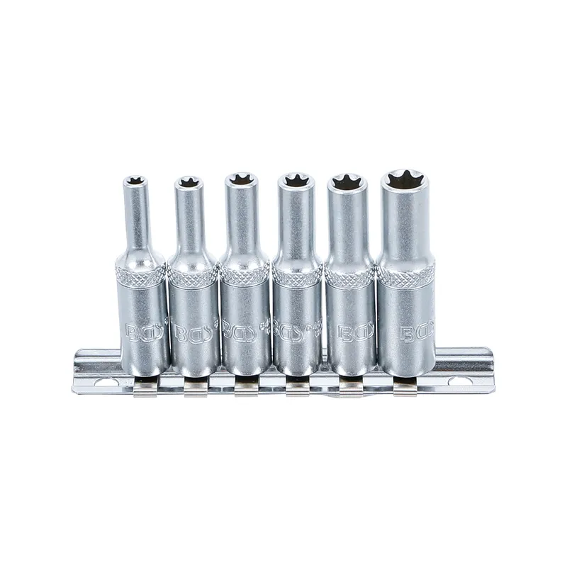 Hosszú E-torx dugókulcs készlet E4-E10 1/4″ 6 részes