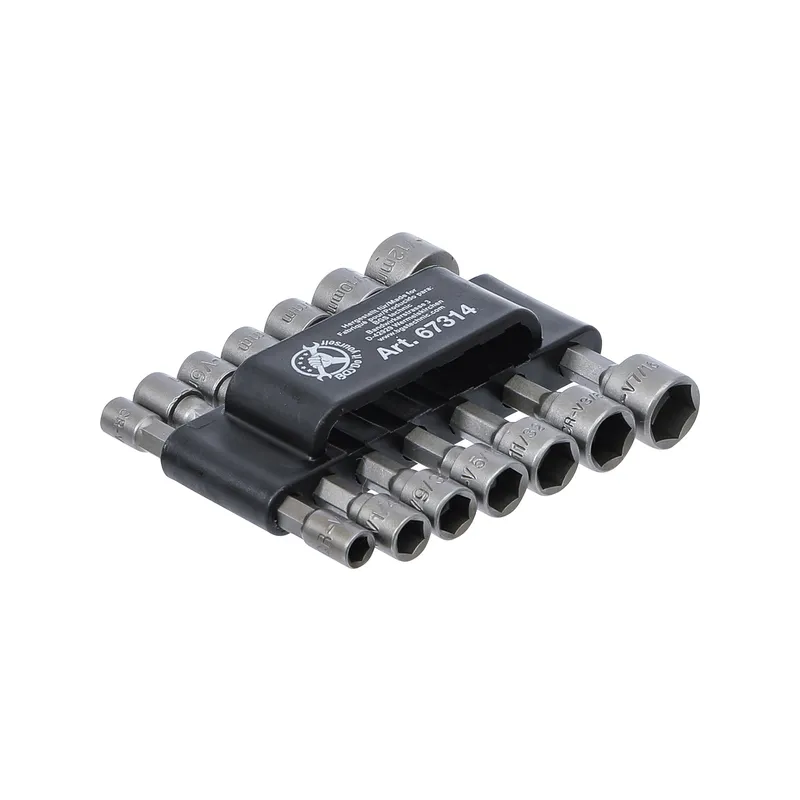 Dugókulcs készlet fúrógéphez 6 lapú colos és metrikus 1/4″ 14 részes