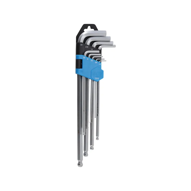 Gömbvégű imbuszkulcs készlet colos 1/16″-3/8″ 9 részes