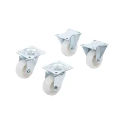 Bútorgörgő készlet 2db fix és 2db forgó Ø40mm